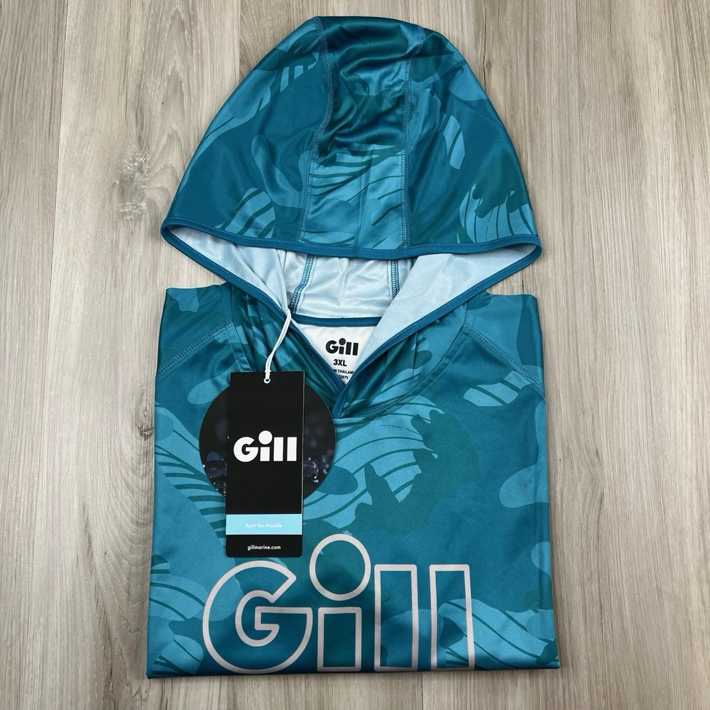 Gill XPEL Tec Hoodie Men's Shirt Pool Camo, Size 3XL Lightweight Hoodie NEW